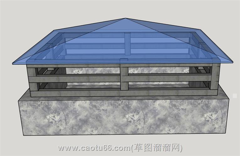 通风井采光井的su模型 1