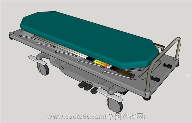 救护担架医疗床病床的su模型