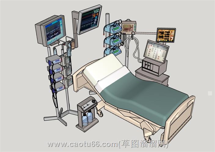 医院的病床模型