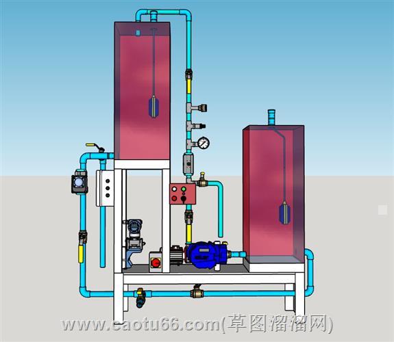 车站线路中断应急控制器su模型