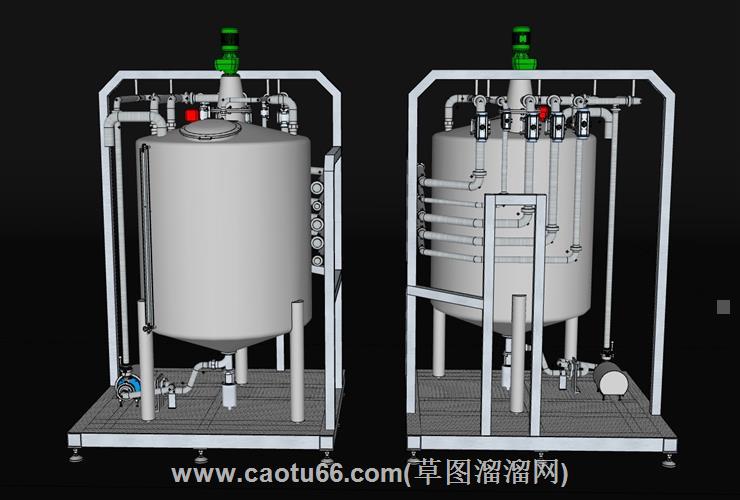 反应釜搅拌罐发酵罐su模型 1