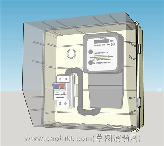 透明电表箱电箱su模型 1