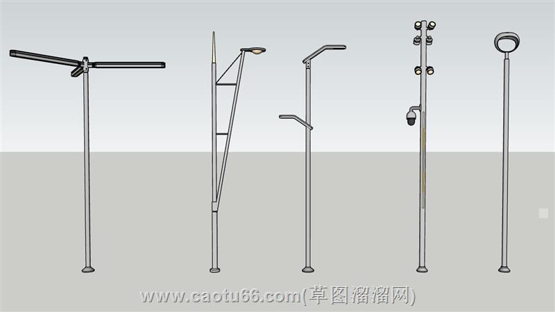 现代路灯高杆灯模型