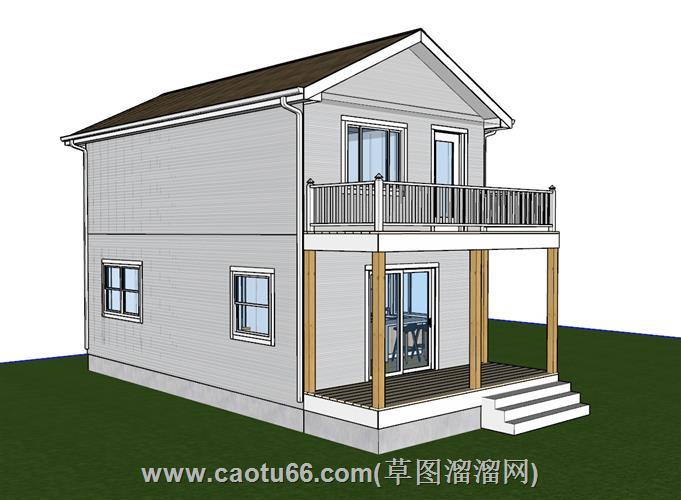 坡屋顶人字房住宅模型