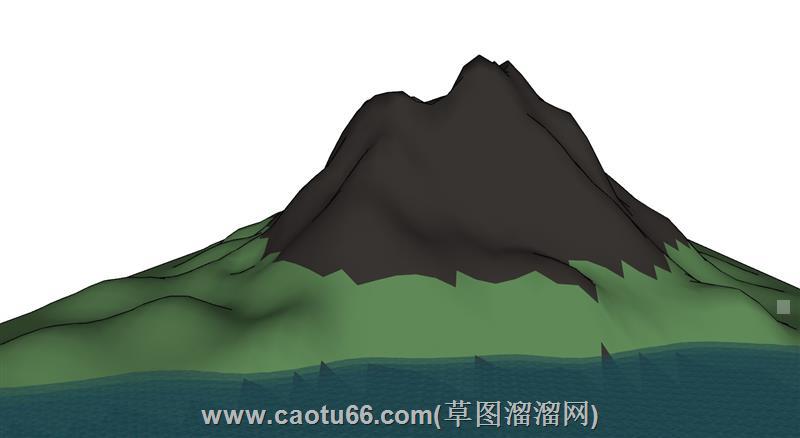 火山口地表模型