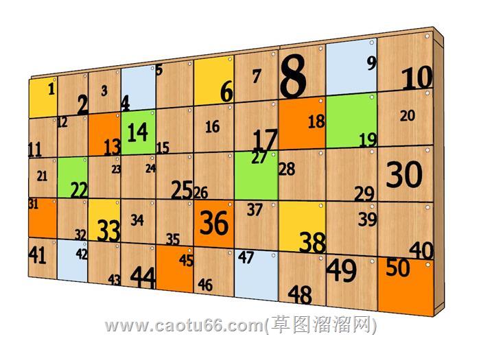 儿童储物柜存储柜模型