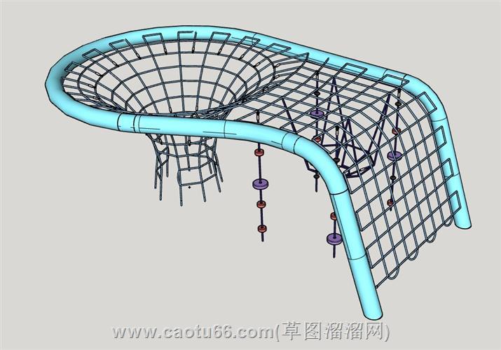 虫洞攀爬网儿童游乐设施模型