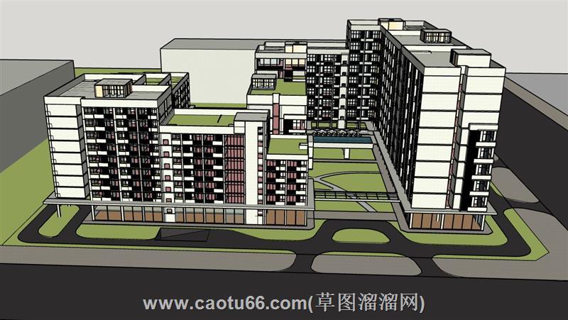 办公区建筑楼房模型