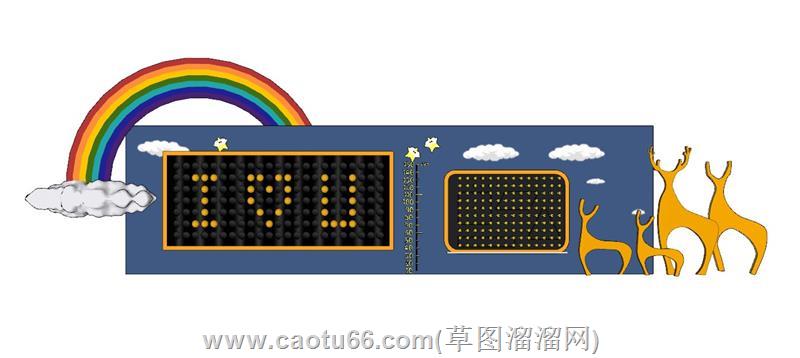 儿童互动景墙涂鸦墙模型