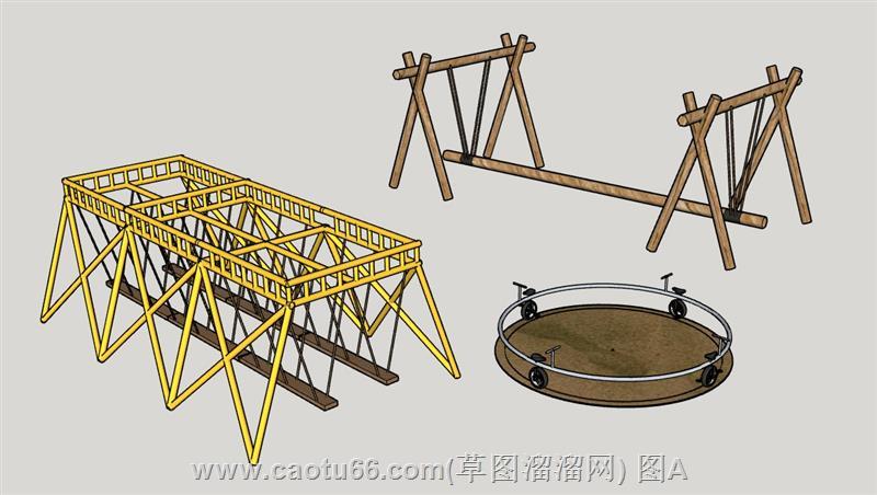 露天游乐场设施模型