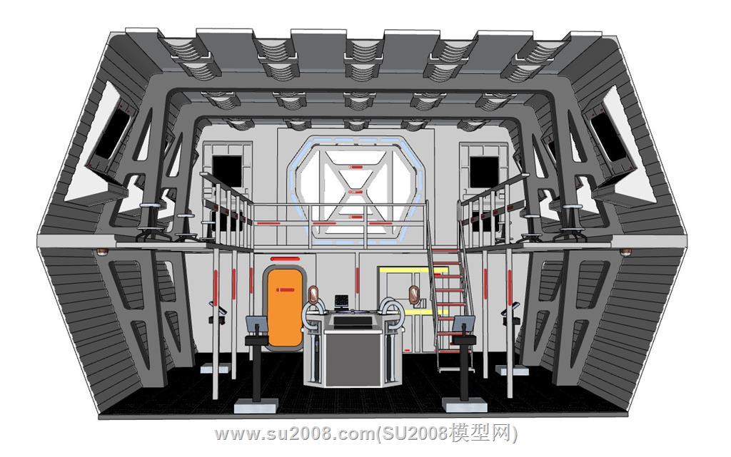 宇宙科幻太空舱su模型 2