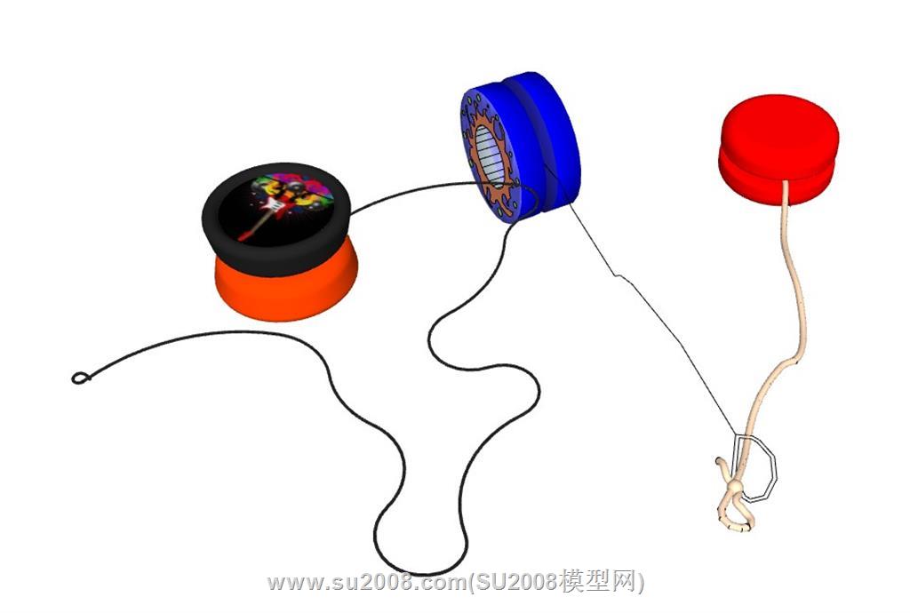 儿童玩具悠悠球溜溜球su模型 2