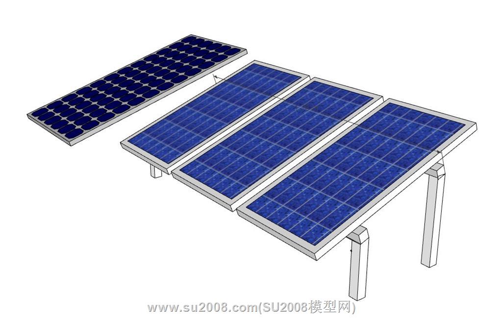 太阳板太阳能板su模型 2