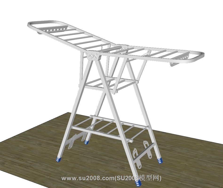 落地式晾衣架su模型 2
