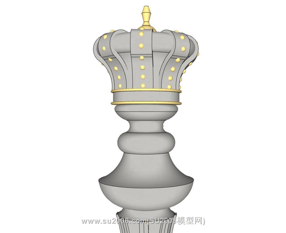 工艺品摆件国王摆件su模型 2