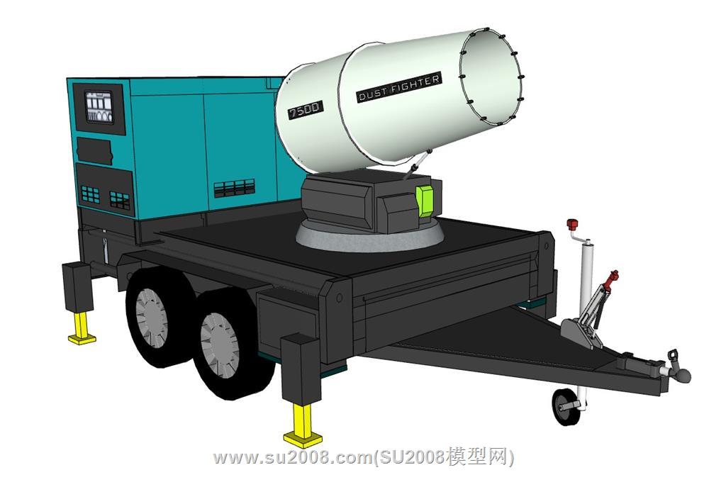 移动式雾炮机su模型 2