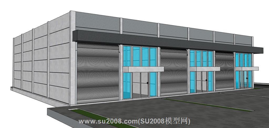 展厅房建筑su模型 2