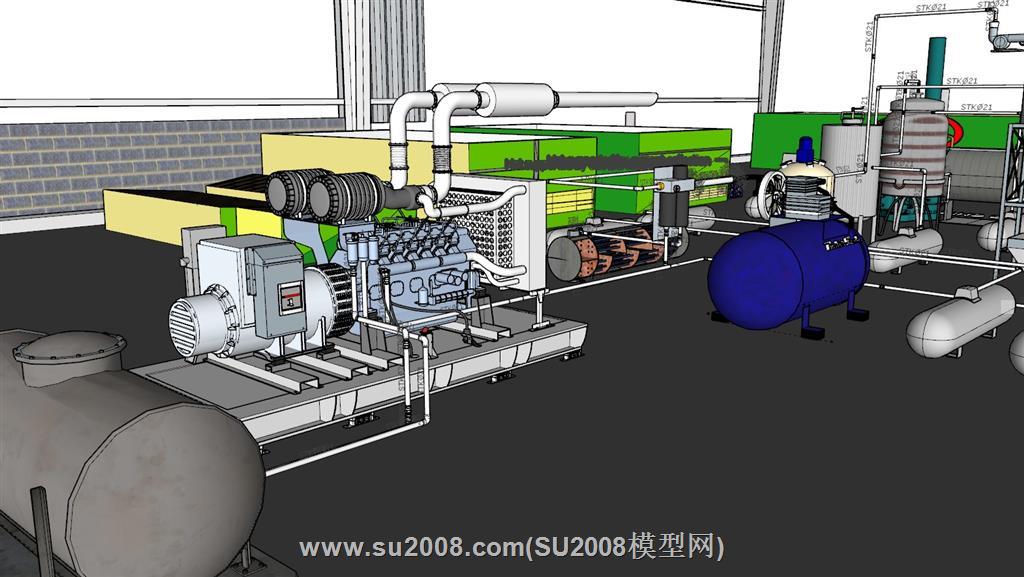 工业设备SU模型，科技感十足 2