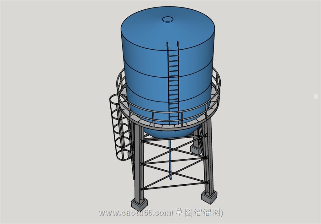 水塔筒仓su模型 2