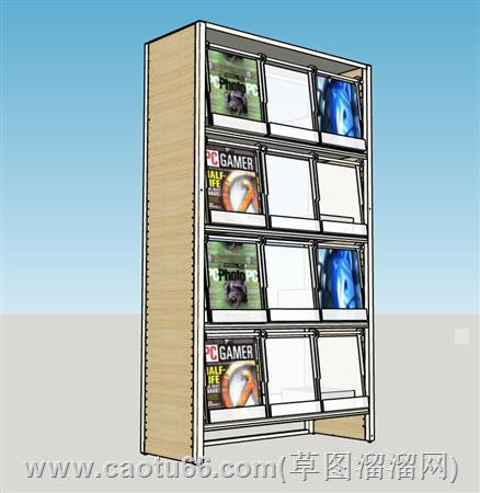 杂志展示架整齐陈列各类刊物 2