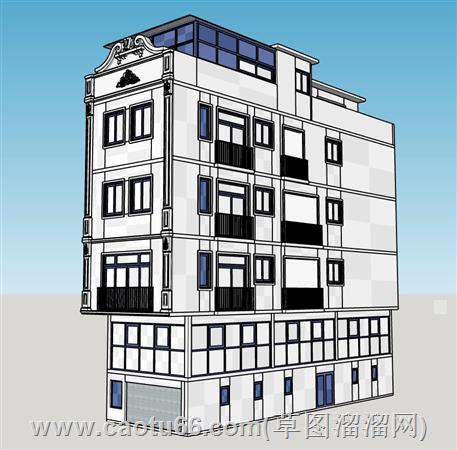 欧式乡村自建房六层半建筑 2