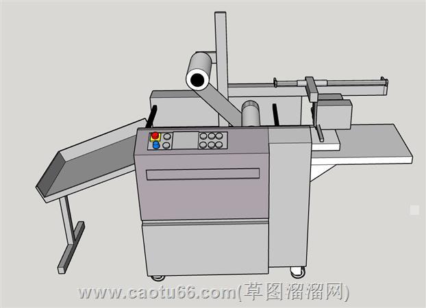 圆瓶贴标机机械su模型 2