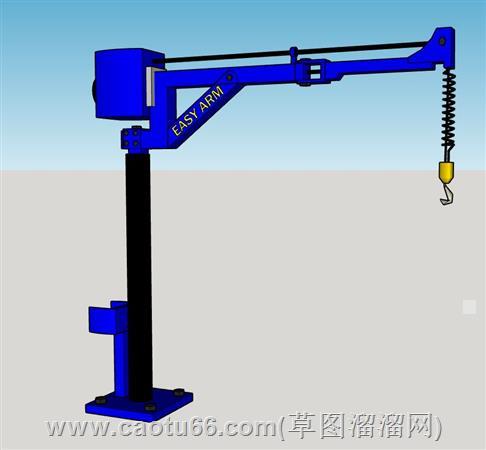 悬臂吊机su模型 2