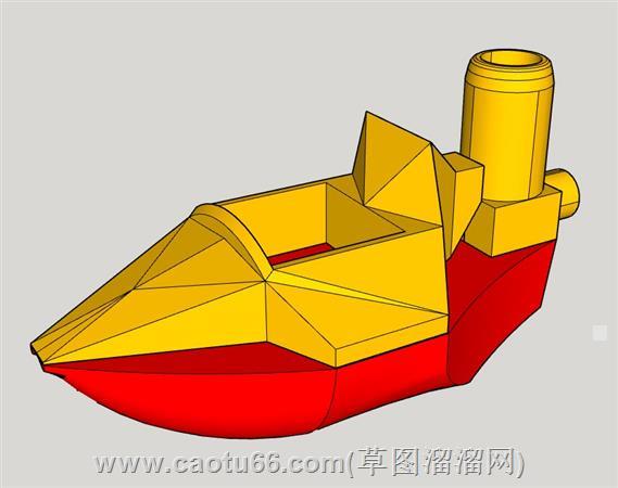 儿童玩具船su模型 2