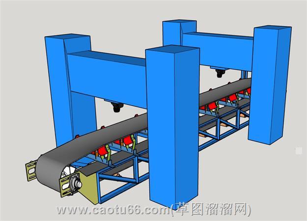 皮带输送机机械su模型 2