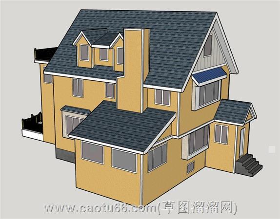 欧式别墅住宅su模型 2