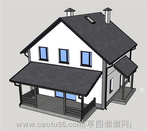 欧式住宅房屋su模型 2