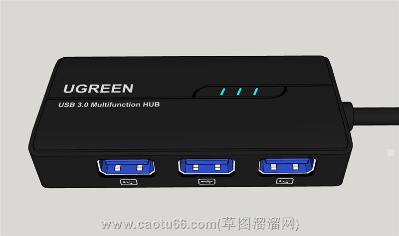 网线转换器su模型 2