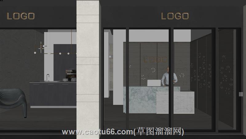 全屋定制展厅商铺门店su模型 2