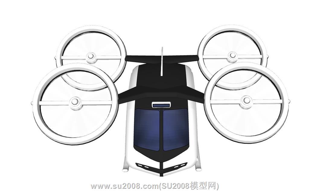 四旋翼医疗无人机SU模型 3