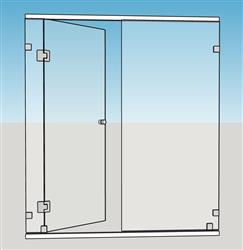 浴室玻璃门的su模型