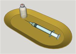 医疗药品针筒su模型