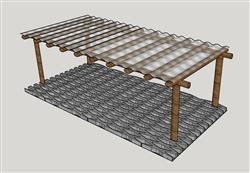 透明棚挡棚su模型 免费sketchup模型下载