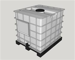 吨桶塑料化工桶蓄水桶su模型 免费sketchup模型下载