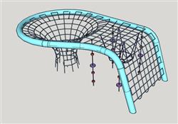 虫洞攀爬网儿童游乐设施模型