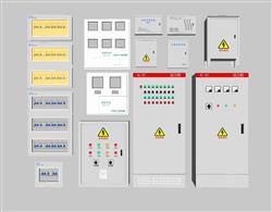 配电柜空开动力柜集线箱模型
