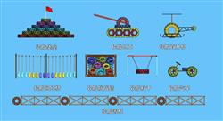废物利用儿童游乐设施模型
