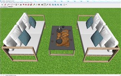 沙发茶几的SU模型