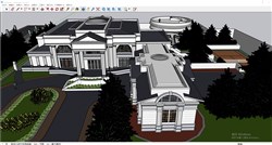 简欧豪华别墅的SU模型