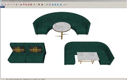 卡座沙发的sketchup模型