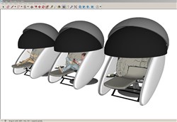 胶囊式休闲座椅的sketchup模型
