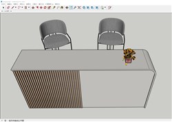 前台柜接待台的sketchup模型