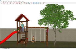 儿童滑滑梯的sketchup模型