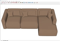L形沙发家具的sketchup模型