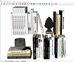 书本装饰的sketchup模型