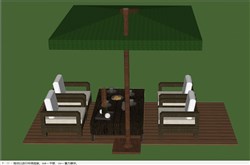 户外沙发的sketchup模型